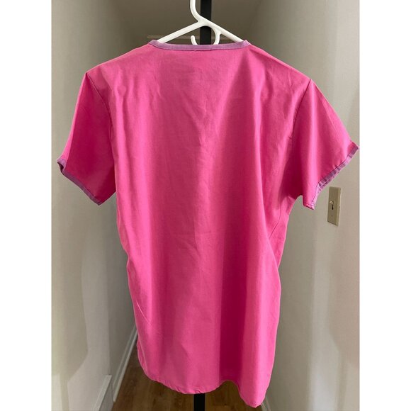 NWT Nickelodeon Pink Turtle Power Scrub Top - Picture 2 of 7